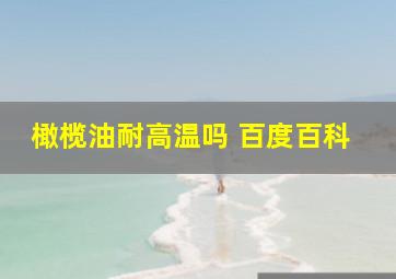 橄榄油耐高温吗 百度百科